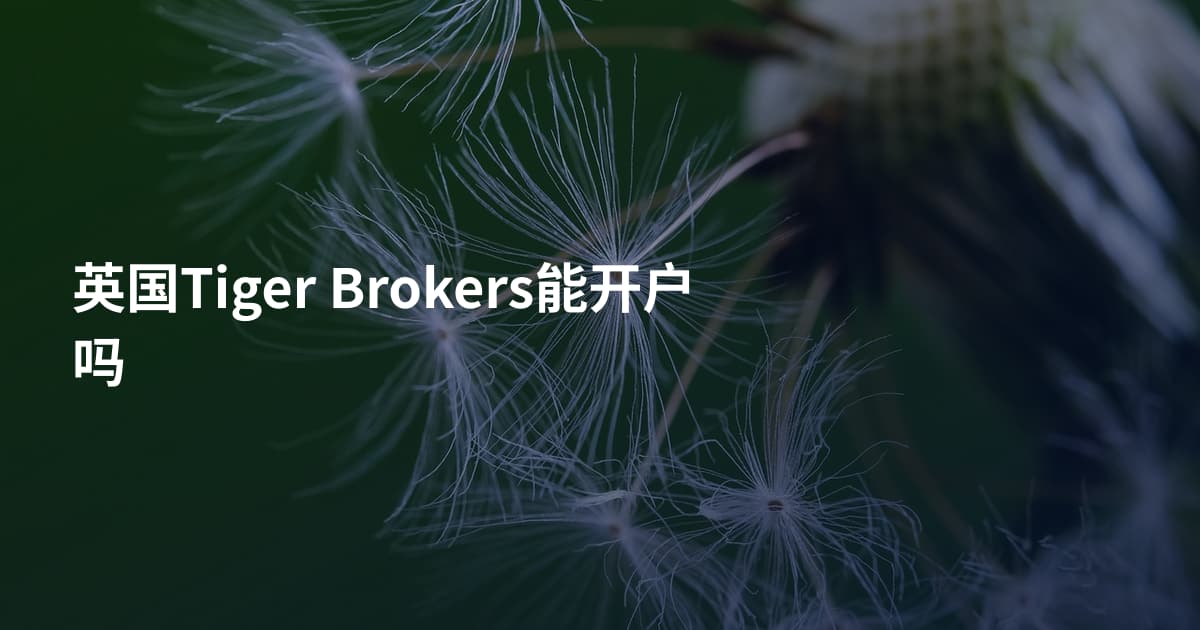 英国Tiger Brokers能开户吗