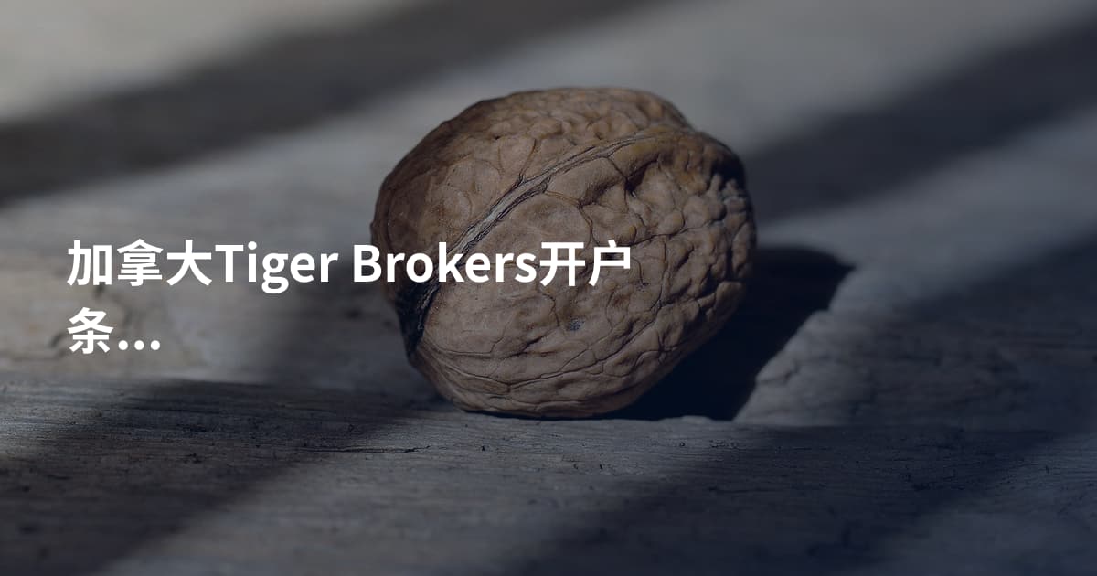 加拿大Tiger Brokers开户条件