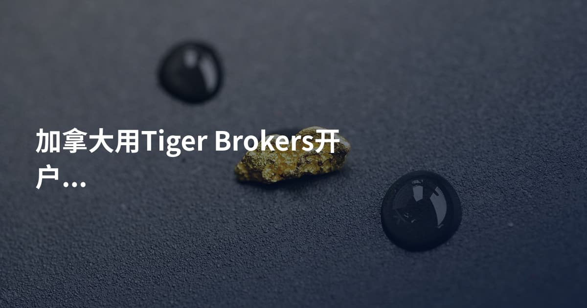 加拿大用Tiger Brokers开户流程