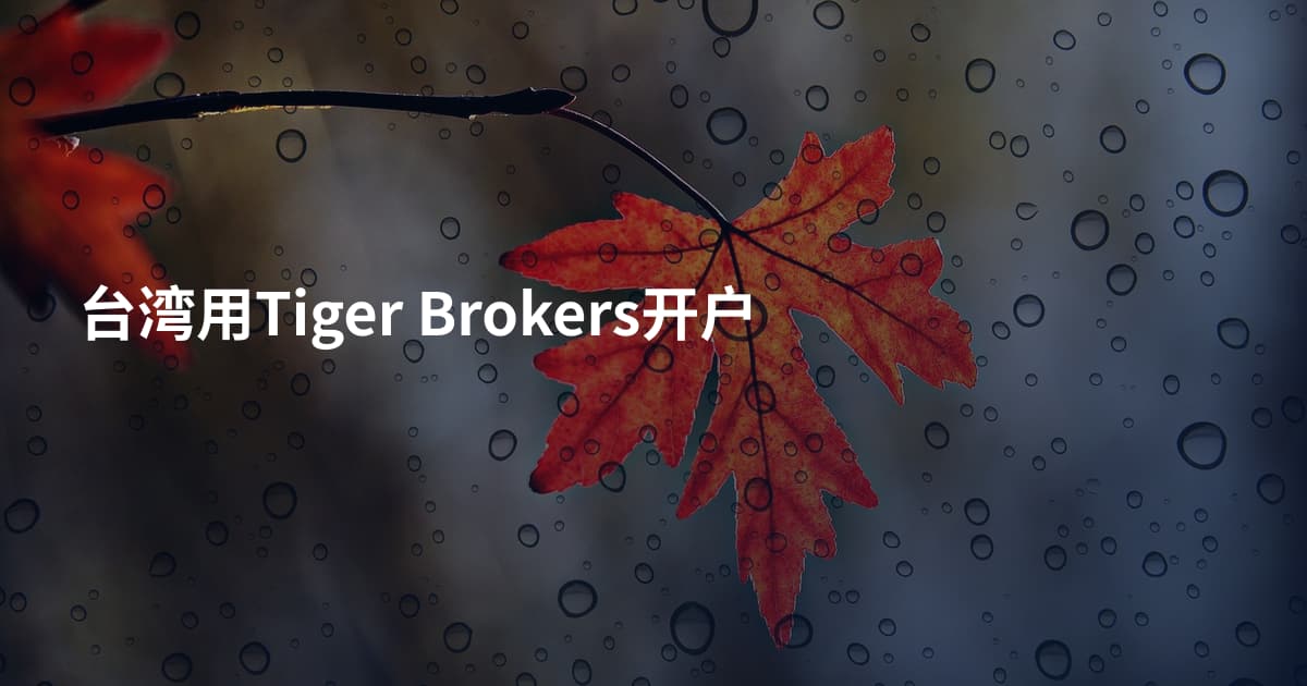 台湾用Tiger Brokers开户