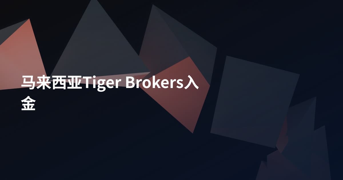马来西亚Tiger Brokers入金