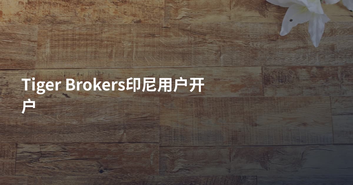 Tiger Brokers印尼用户开户