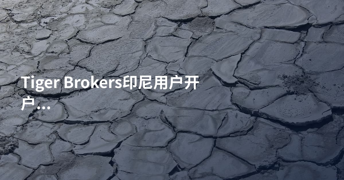 Tiger Brokers印尼用户开户条件