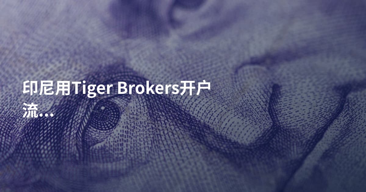 印尼用Tiger Brokers开户流程