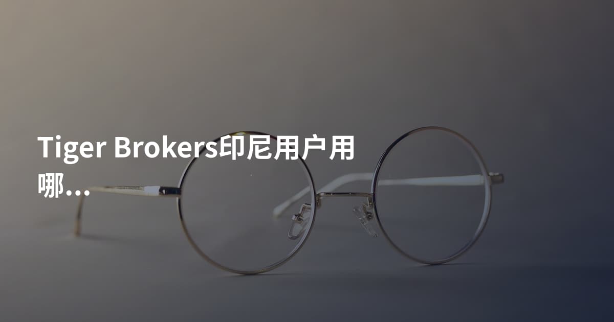 Tiger Brokers印尼用户用哪个平台