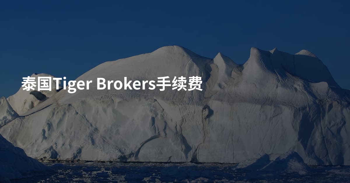 泰国Tiger Brokers手续费