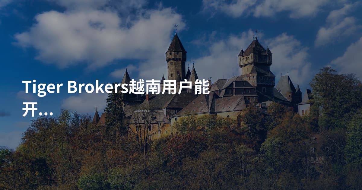 Tiger Brokers越南用户能开户吗