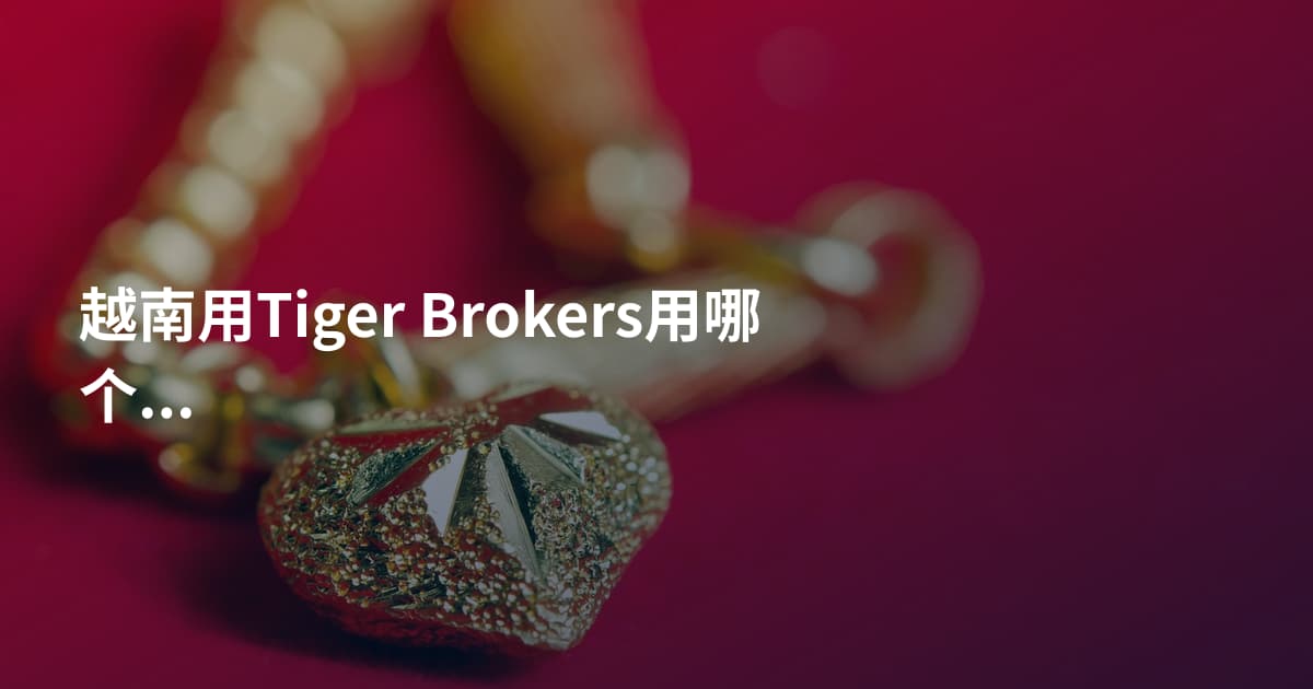 越南用Tiger Brokers用哪个平台