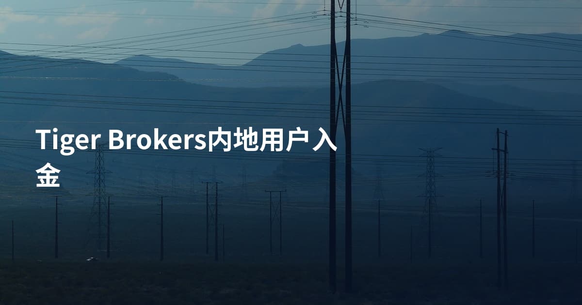 Tiger Brokers内地用户入金