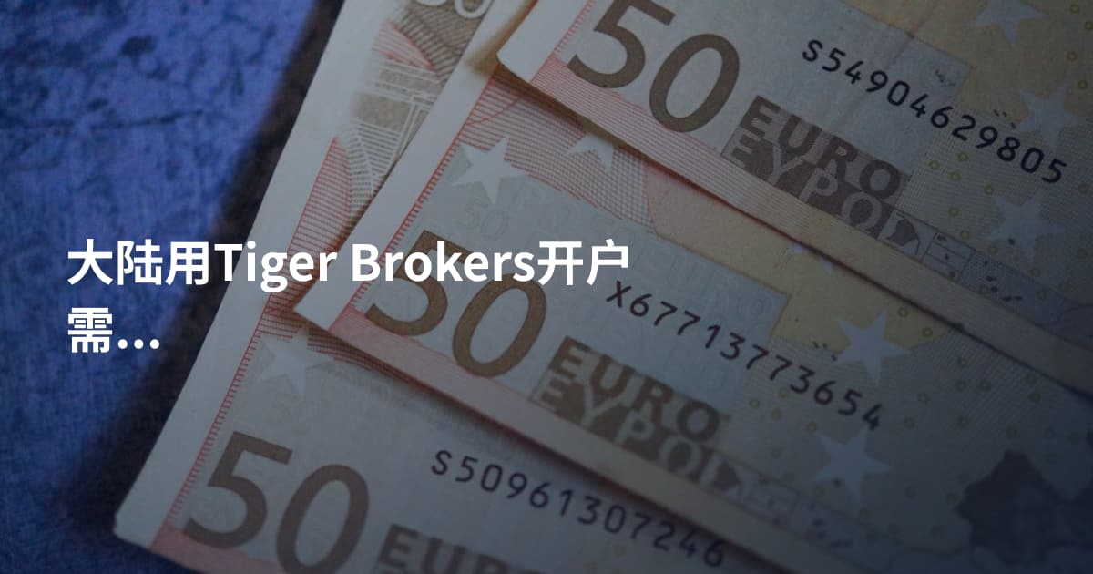 大陆用Tiger Brokers开户需要什么