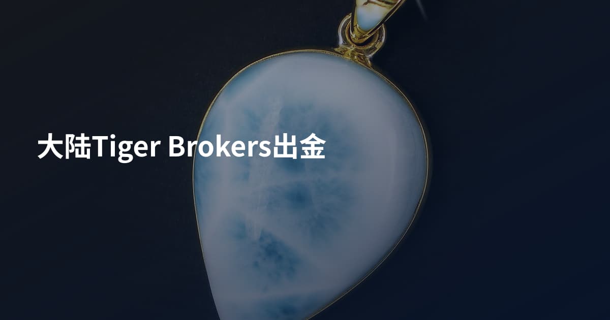 大陆Tiger Brokers出金