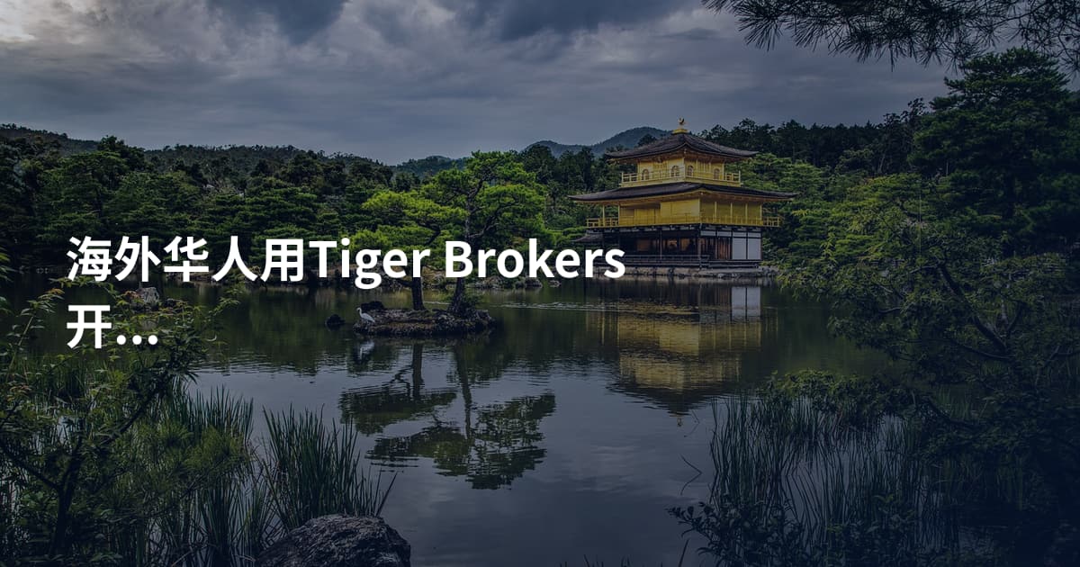 海外华人用Tiger Brokers开户流程