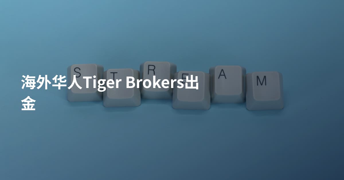 海外华人Tiger Brokers出金