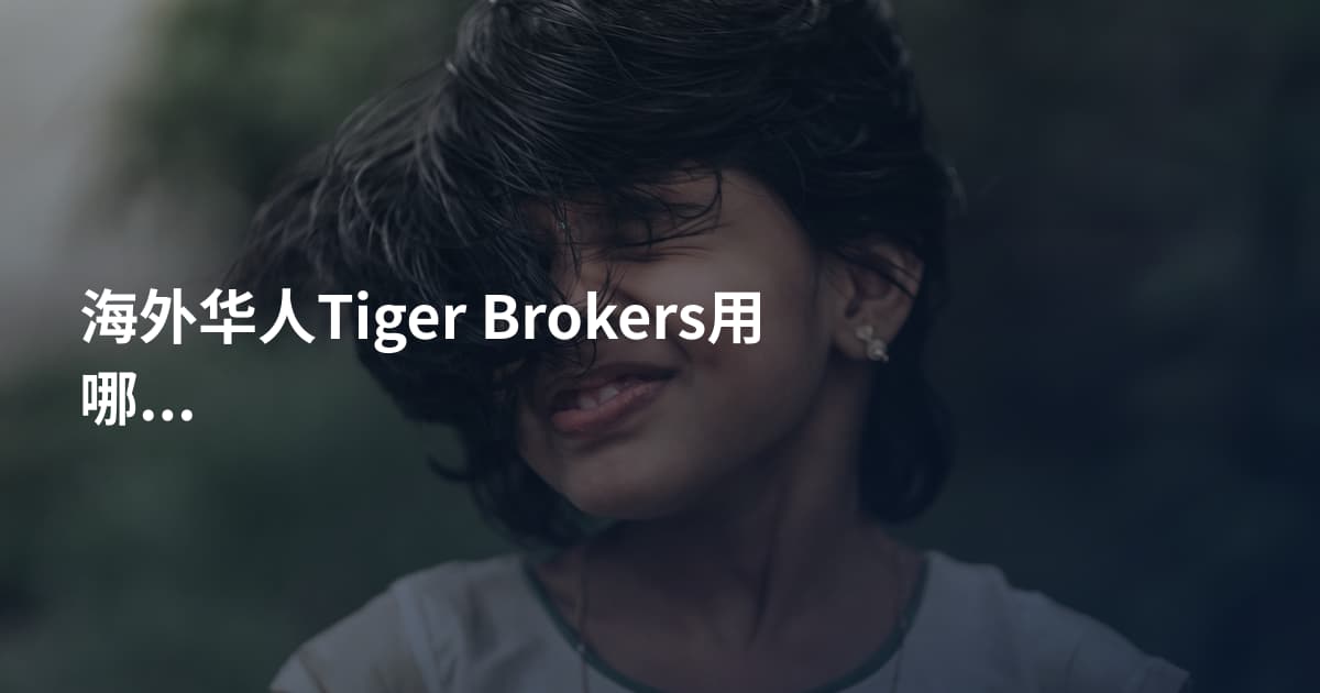 海外华人Tiger Brokers用哪个平台