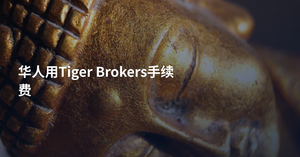 华人用Tiger Brokers手续费