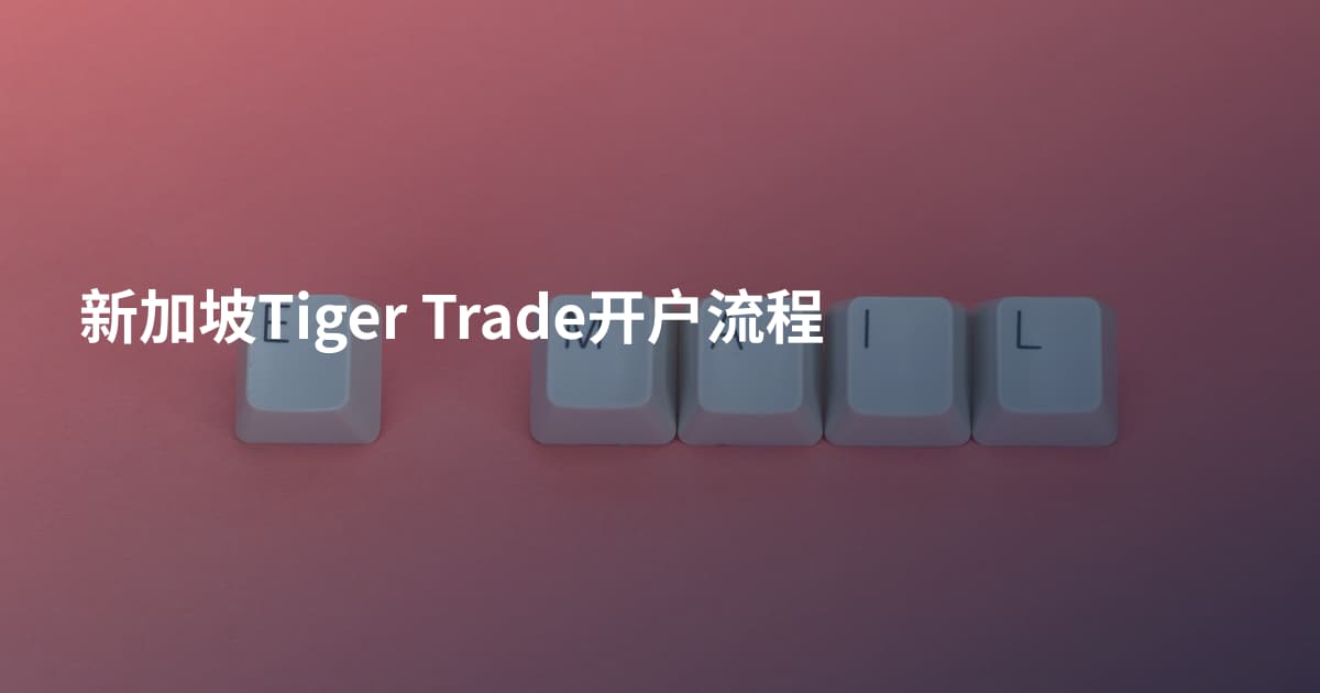 新加坡Tiger Trade开户流程