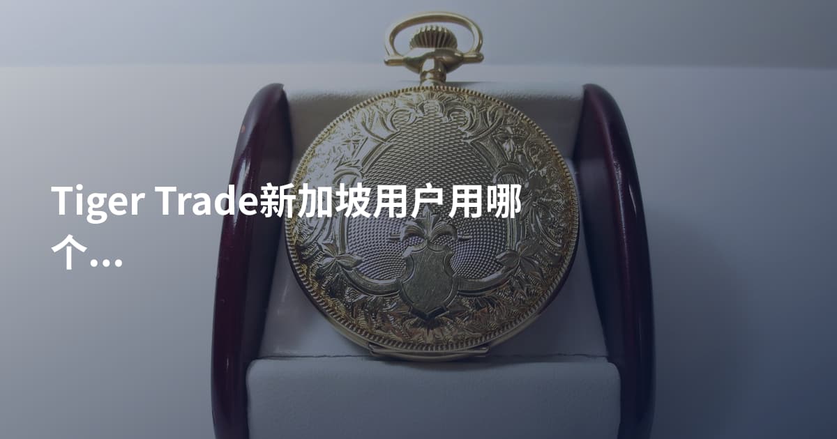 Tiger Trade新加坡用户用哪个平台