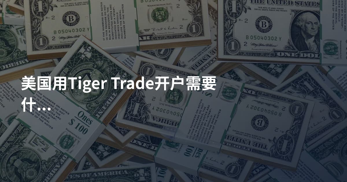 美国用Tiger Trade开户需要什么