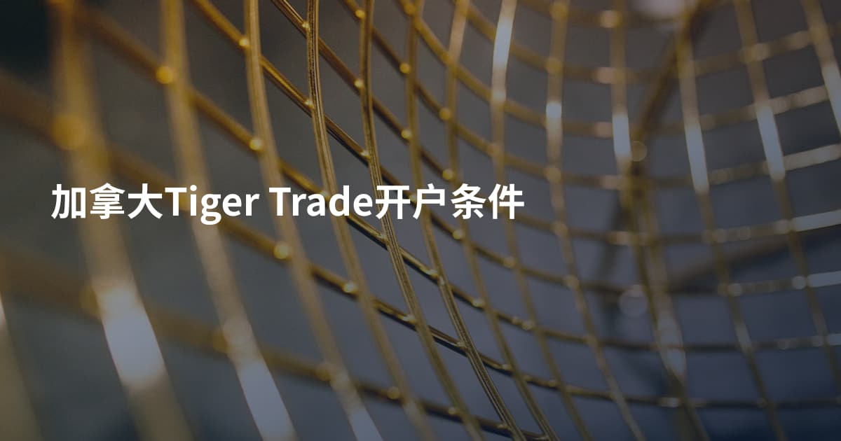 加拿大Tiger Trade开户条件