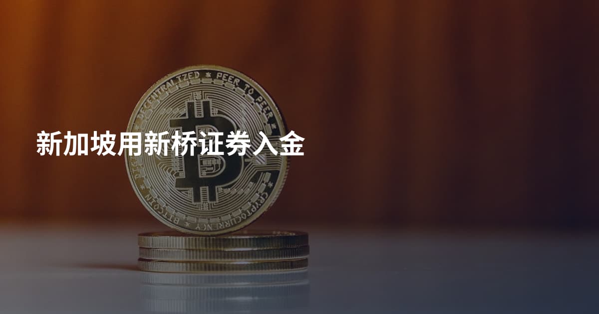 新加坡用新桥证券入金