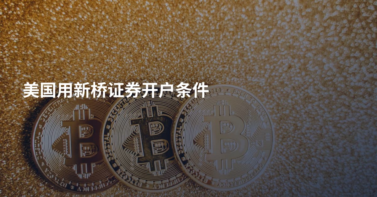 美国用新桥证券开户条件