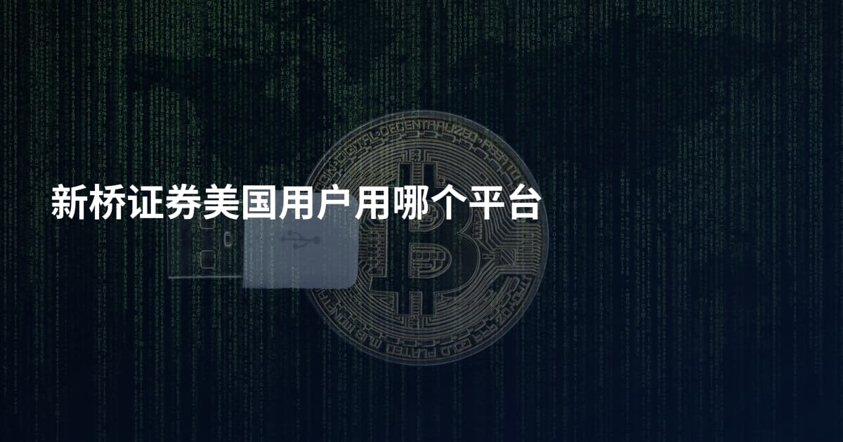 新桥证券美国用户用哪个平台