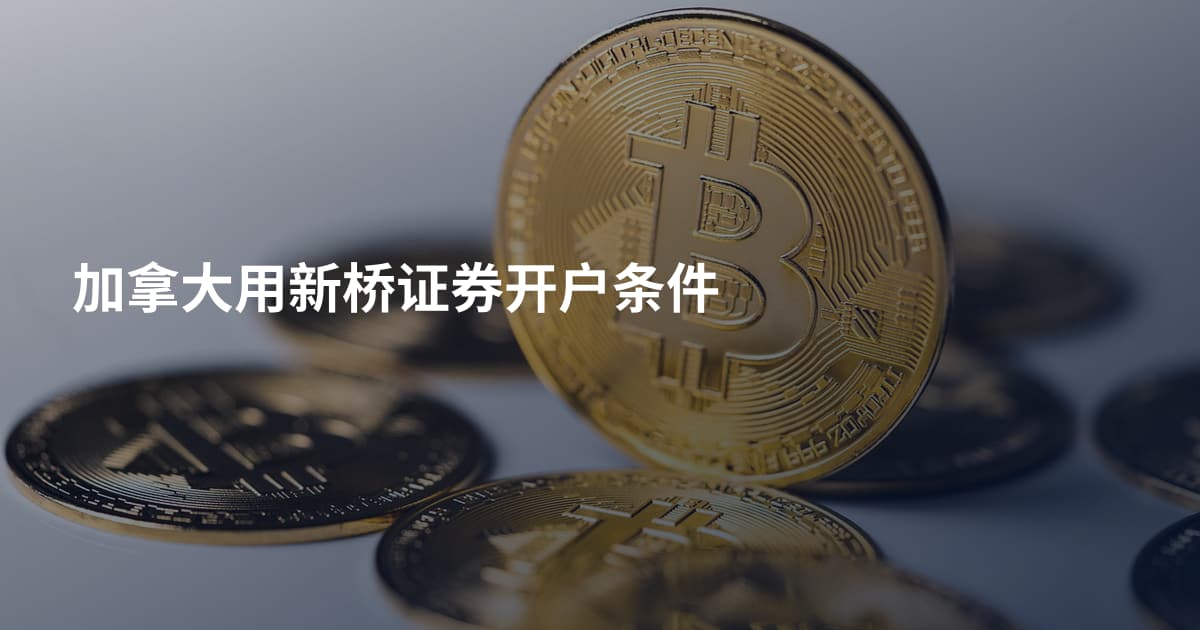 加拿大用新桥证券开户条件
