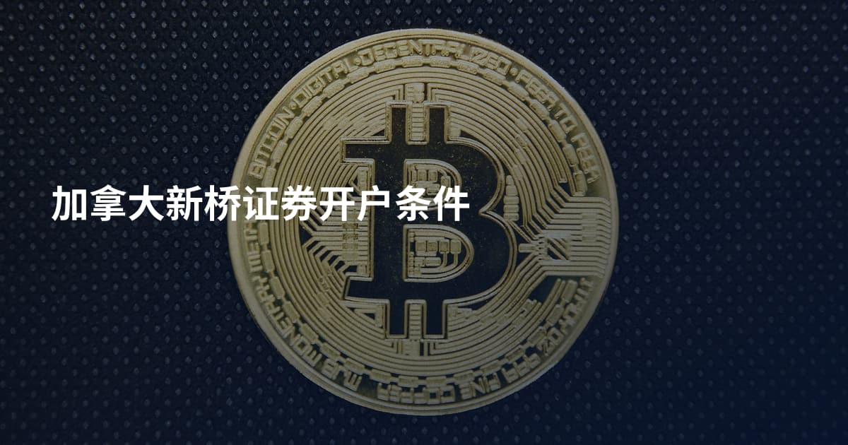 加拿大新桥证券开户条件