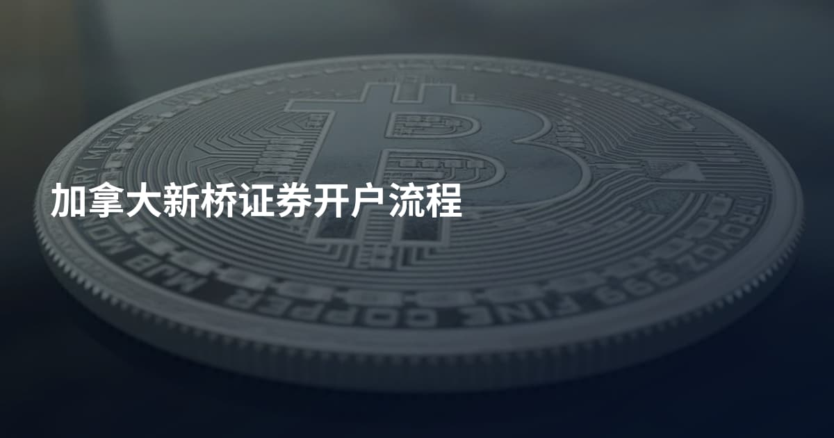 加拿大新桥证券开户流程