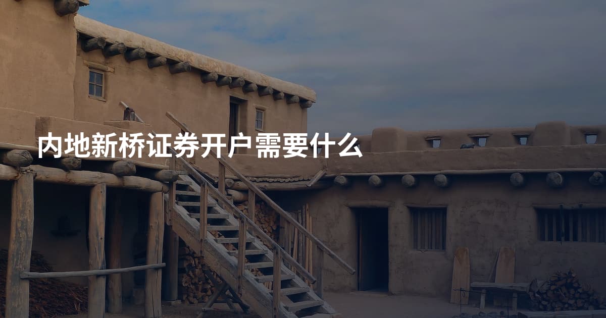 内地新桥证券开户需要什么