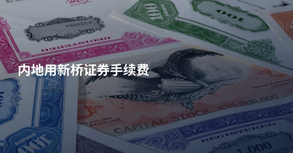 内地用新桥证券手续费