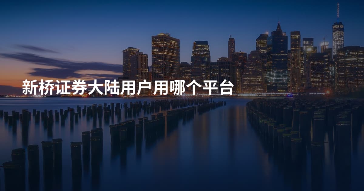 新桥证券大陆用户用哪个平台