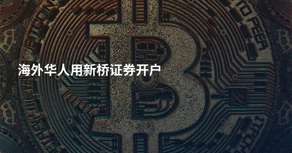 海外华人用新桥证券开户