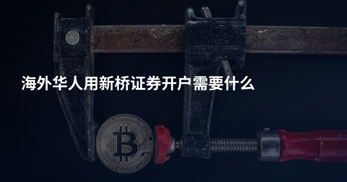 海外华人用新桥证券开户需要什么