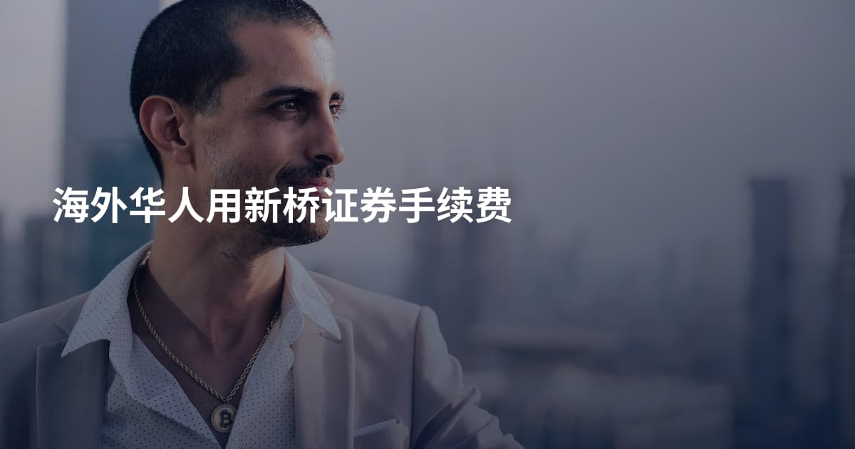 海外华人用新桥证券手续费