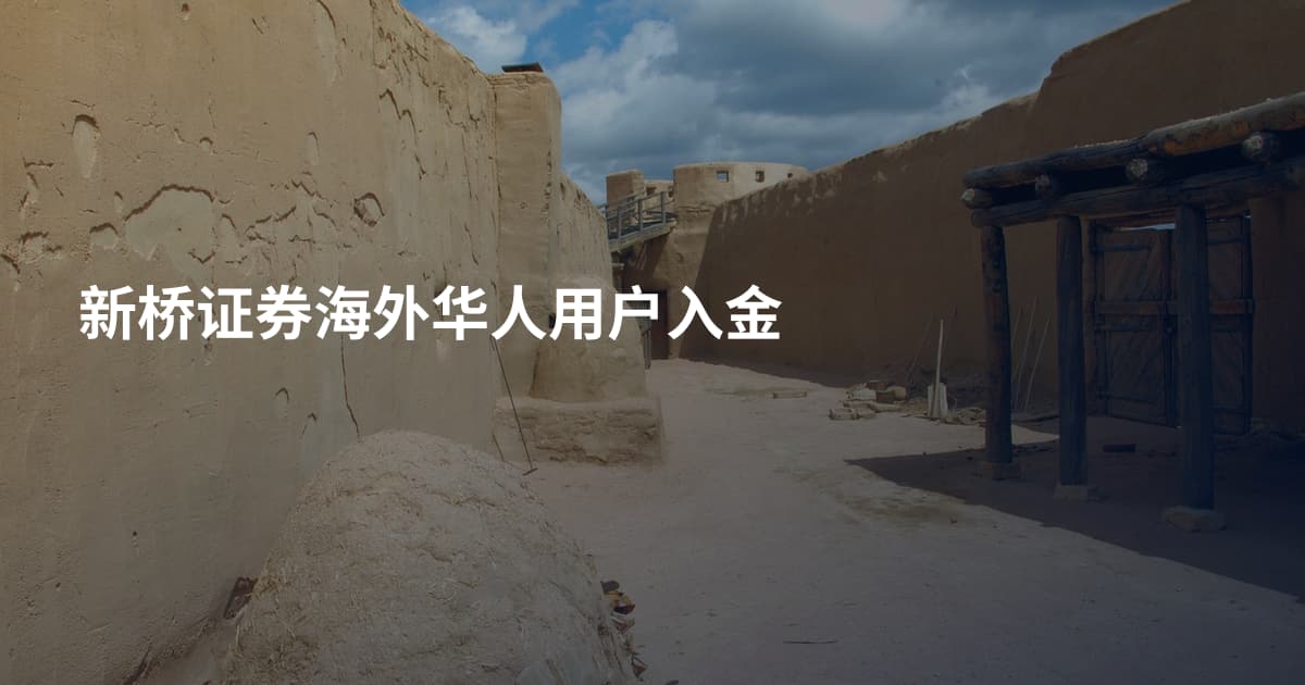新桥证券海外华人用户入金