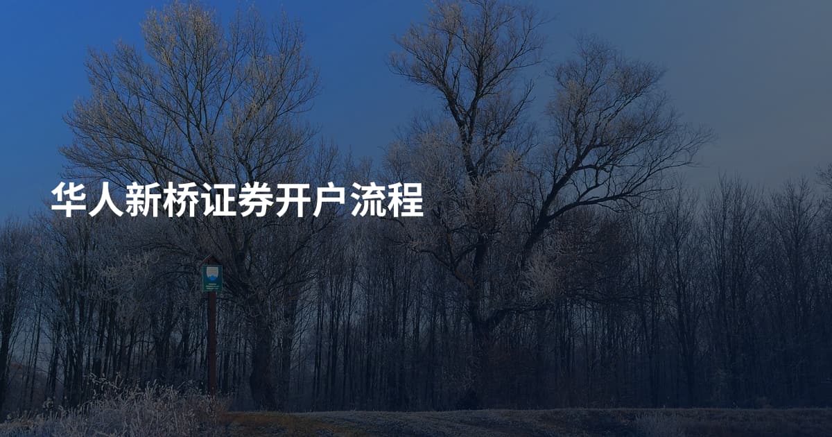 华人新桥证券开户流程