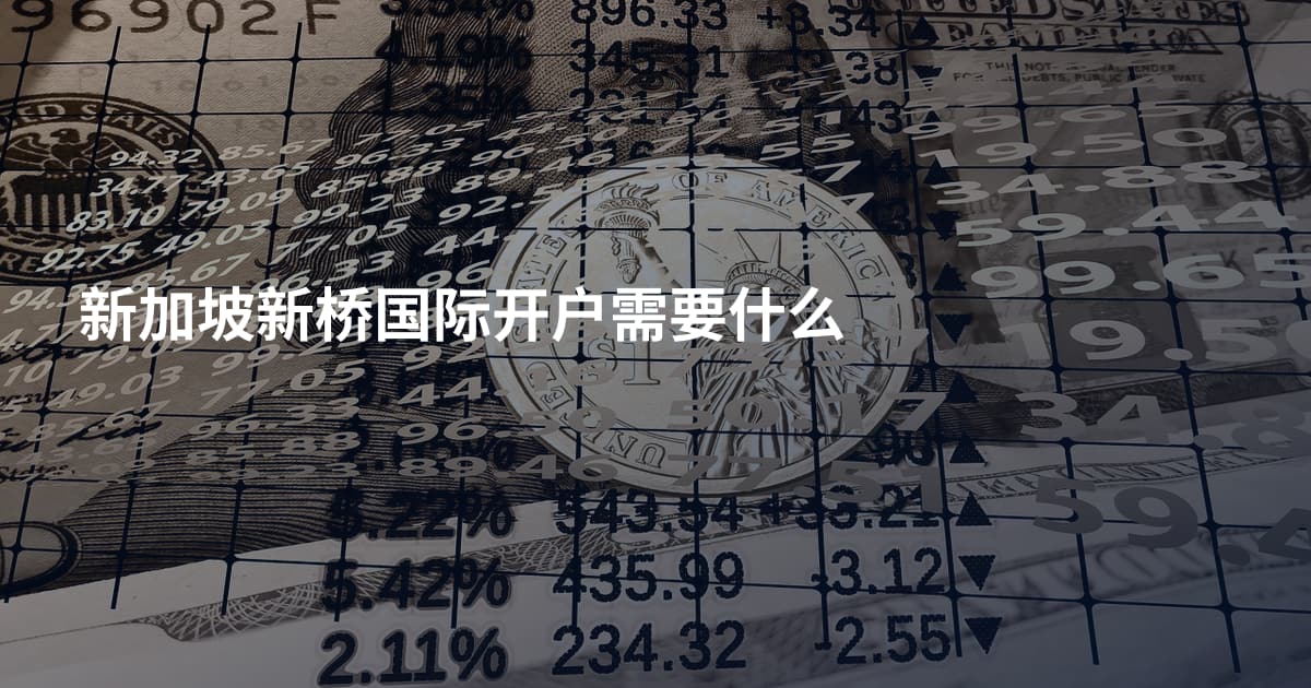 新加坡新桥国际开户需要什么