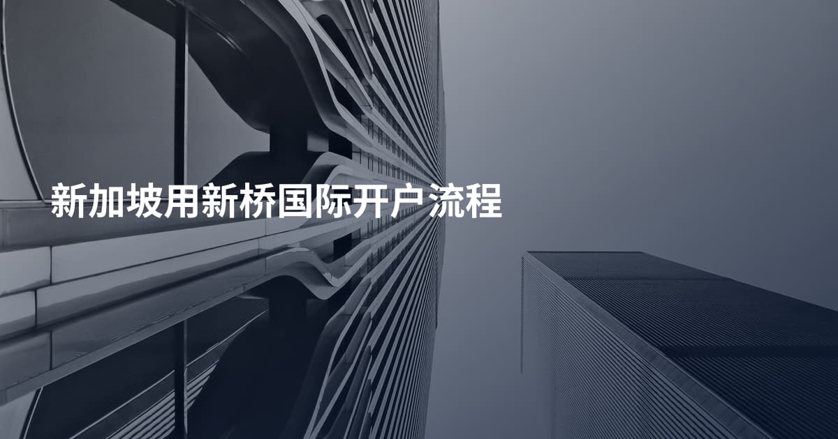新加坡用新桥国际开户流程