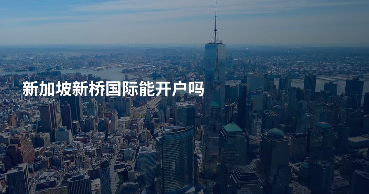 新加坡新桥国际能开户吗