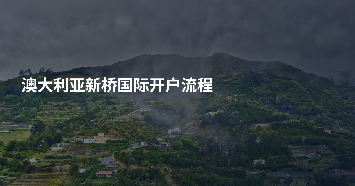 澳大利亚新桥国际开户流程