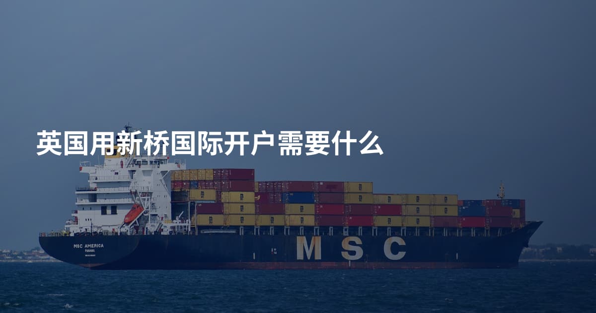 英国用新桥国际开户需要什么