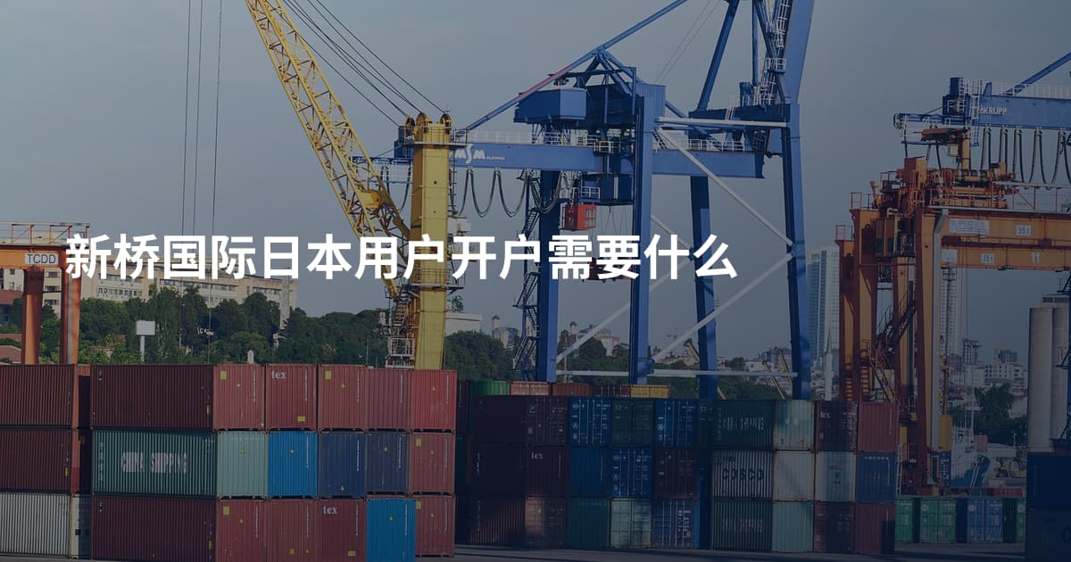 新桥国际日本用户开户需要什么