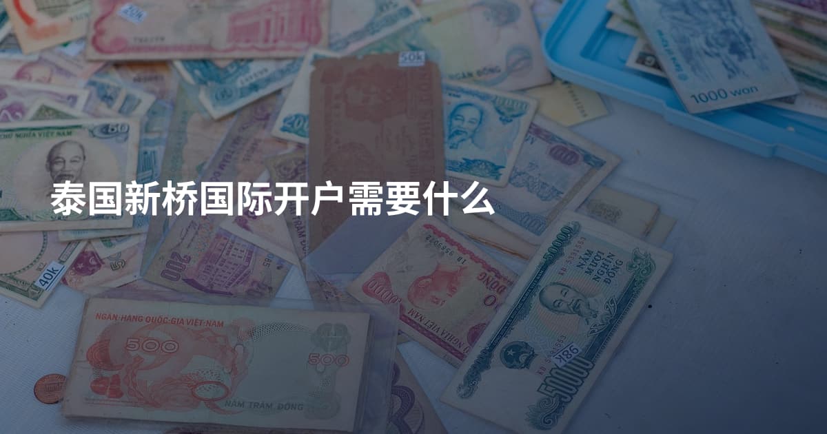 泰国新桥国际开户需要什么