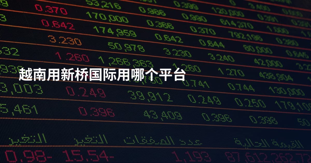 越南用新桥国际用哪个平台