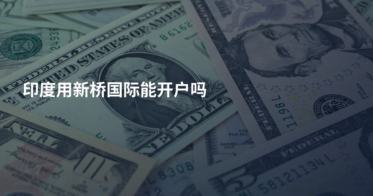 印度用新桥国际能开户吗