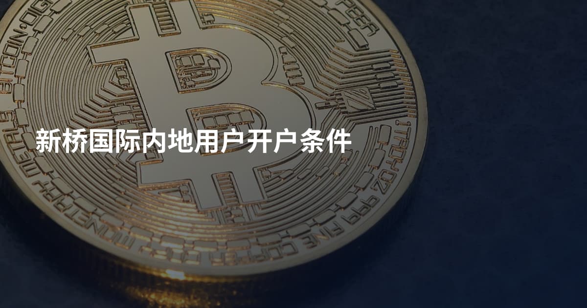 新桥国际内地用户开户条件