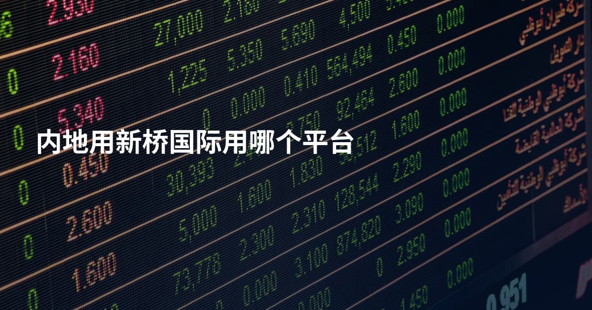 内地用新桥国际用哪个平台