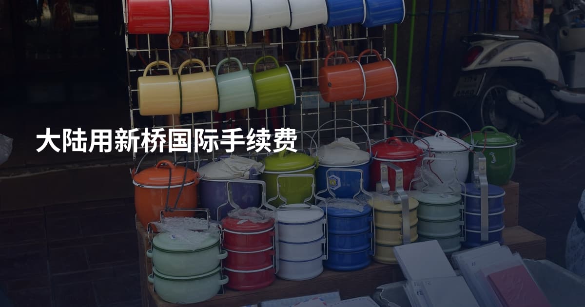大陆用新桥国际手续费