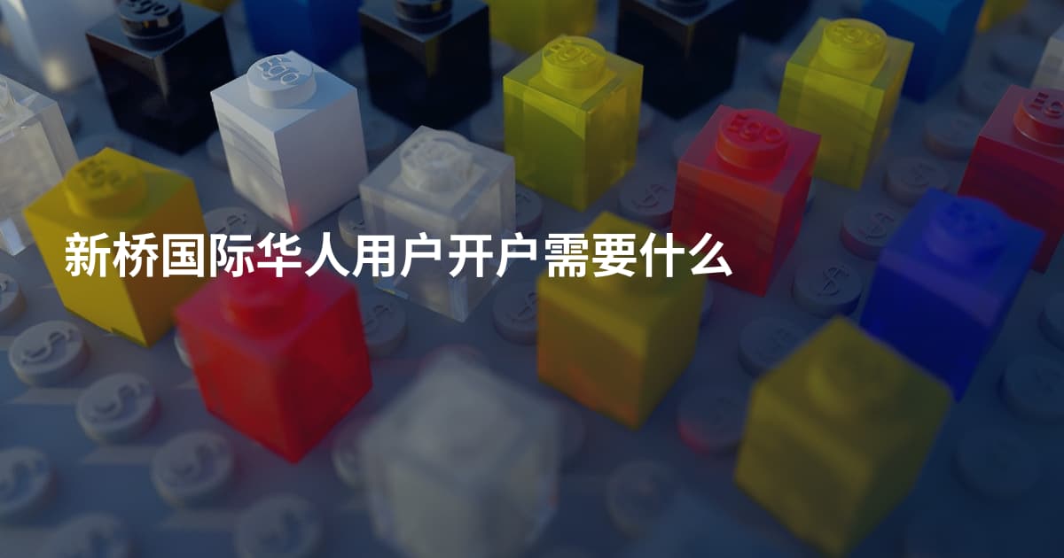 新桥国际华人用户开户需要什么